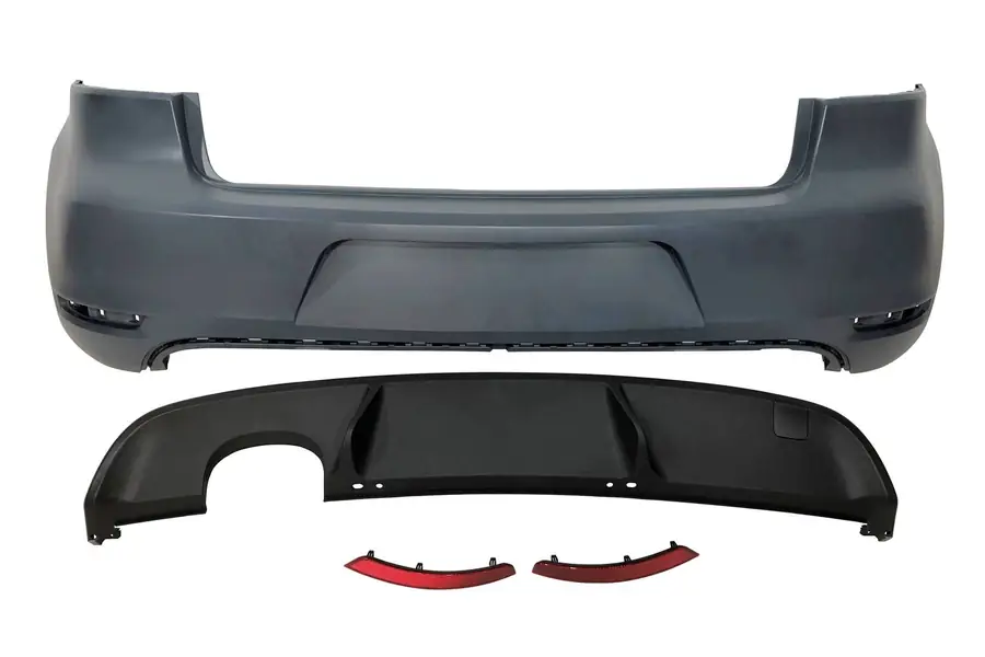 Paragolpes trasero Volkswagen Golf 6 Look GTI 1 Salida ABS - Plástico ABS