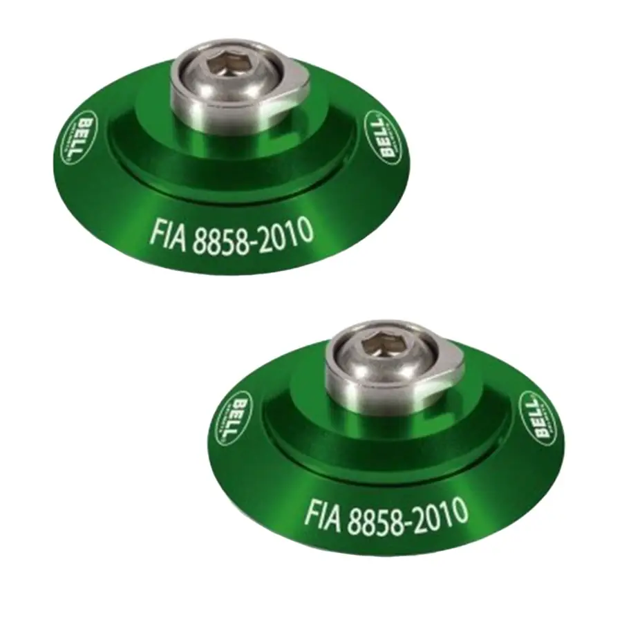 Set de Clips HANS Verdes FIA 8858-2010 - Casco Bell