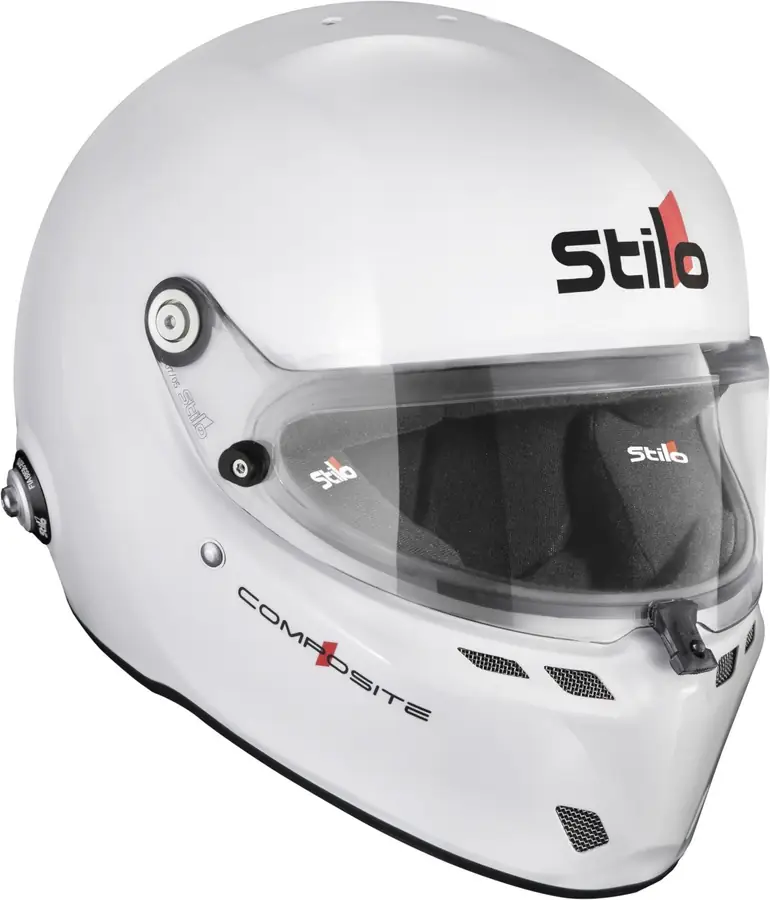Casco circuito Stilo ST6FN Composite blanco - FIA 8859-24 SA2020 +HANS talla 58