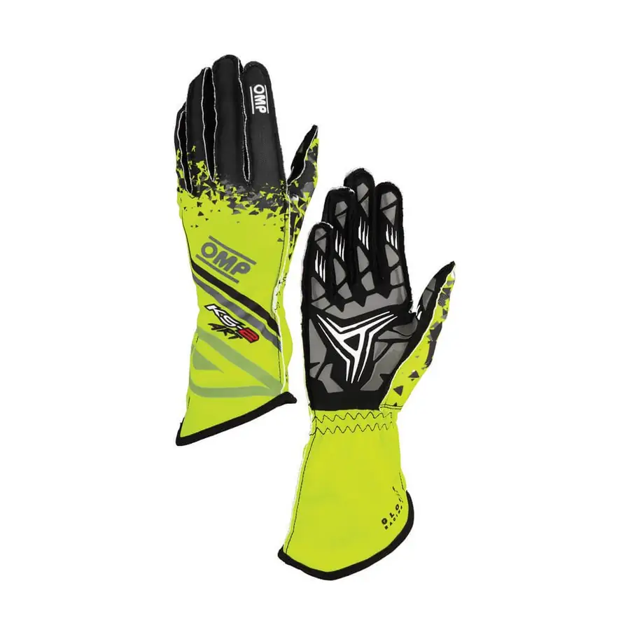 Guantes karting OMP karting KS-2 Art MY2025 amarillo/negro talla L