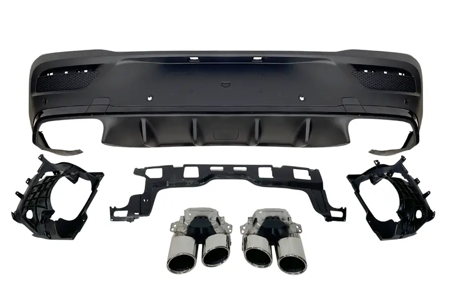 Difusor trasero Mercedes C167 GLE 2020 Colas Look E53 Black - Plástico ABS