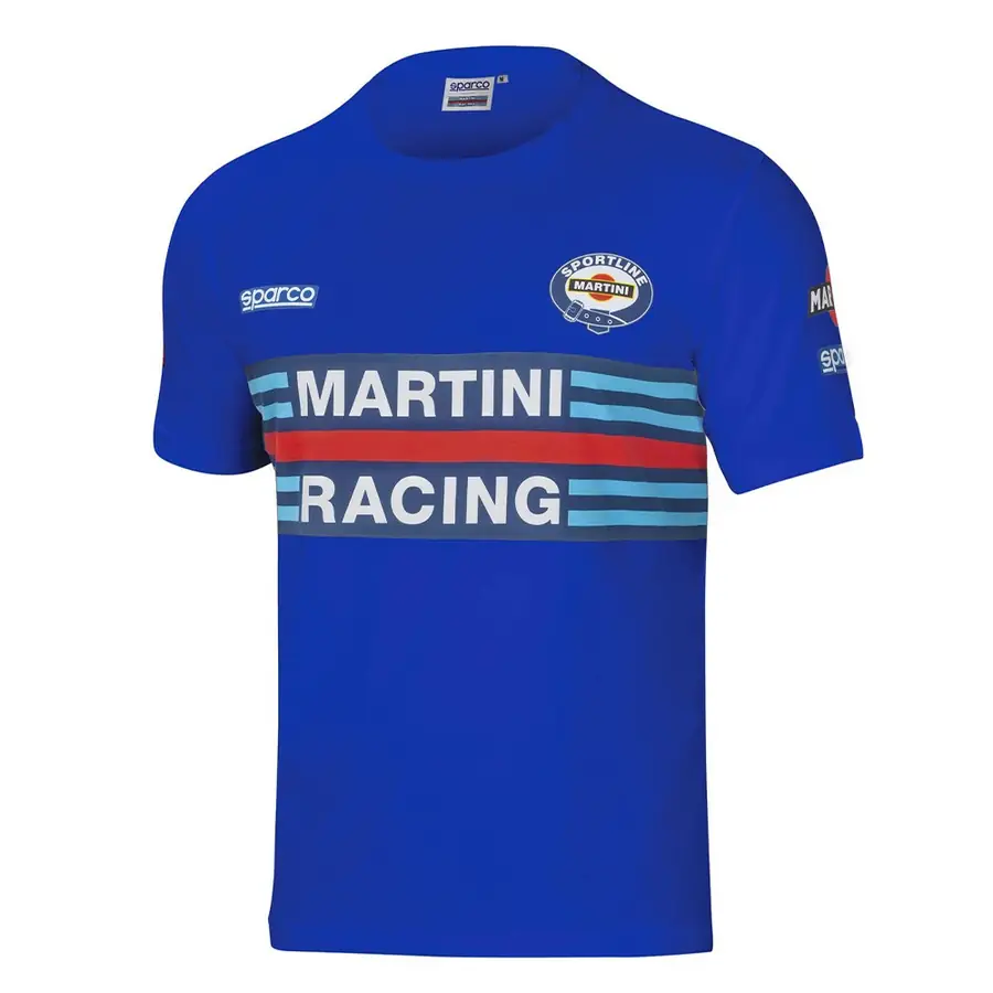 Camiseta Sparco Martini-R Manga Corta Talla M Azul Claro