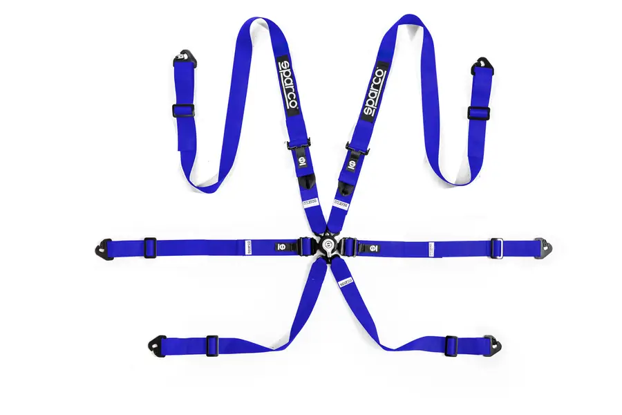 Arnés racing Sparco Arnes 6 Puntos azul Pulldown