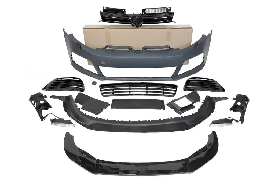 Paragolpes delantero Volkswagen Golf 6 R20 Spoiler - Plástico ABS