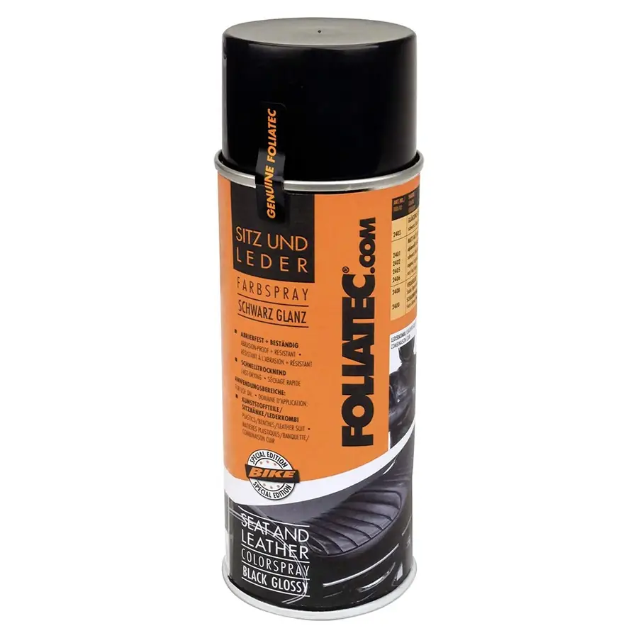 Foliatec Spray Color Negro Brillante Para Piel 1 X 400 ml