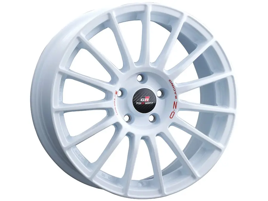 Llanta Superturismo Tgr Wrt OZ Racing Race White + Red Lettering 8x18 5x114.3 ET45