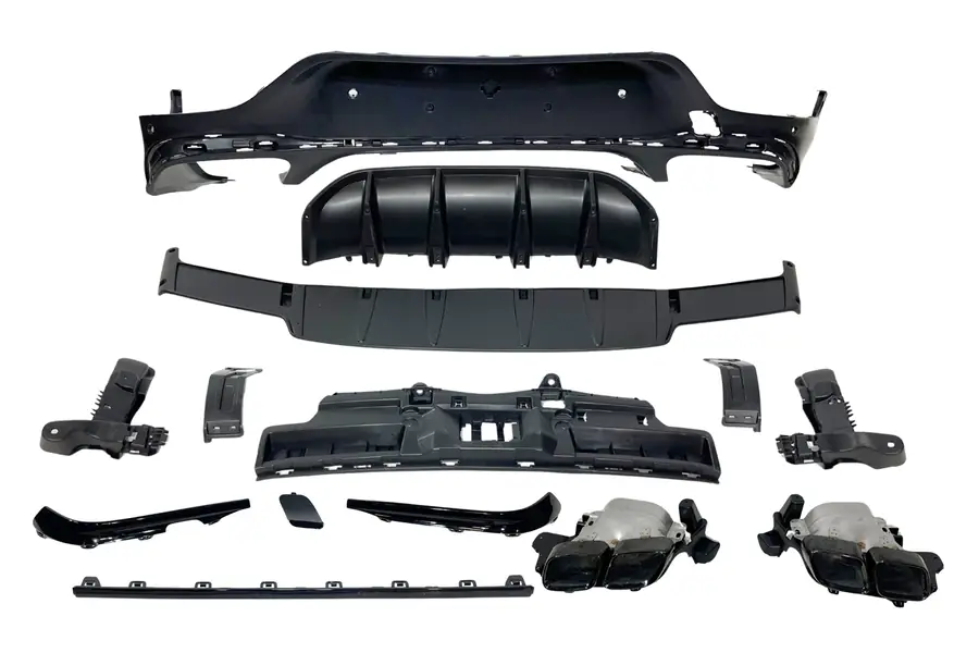 Difusor trasero Mercedes GLC X253 COUPE 2020+ Look GLC63 Black - Plástico ABS
