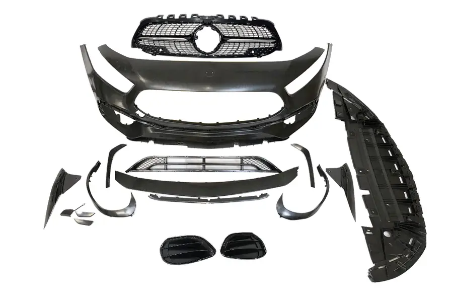 Paragolpes delantero Mercedes W177 / V177 2018-2023 look A45 S Diamond II - Plástico ABS