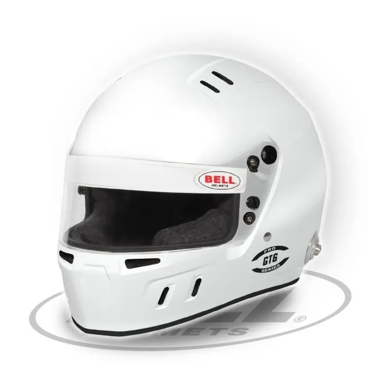 Casco circuito Bell GT6 blanco (Hans)talla 61+ FIA 8859-2024/SA2020