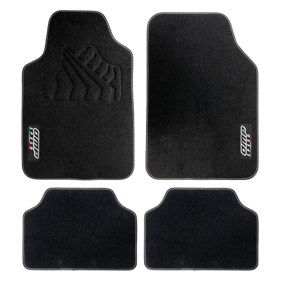 OMP Speed Juego De Alfombrillas Para Coche Color Negro 4 Piezas - Alfombrillas Universales