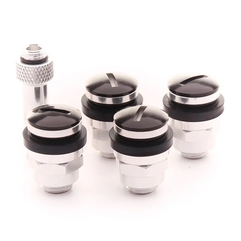 Set of Flat Aluminum Air Valves JR V1 - Black