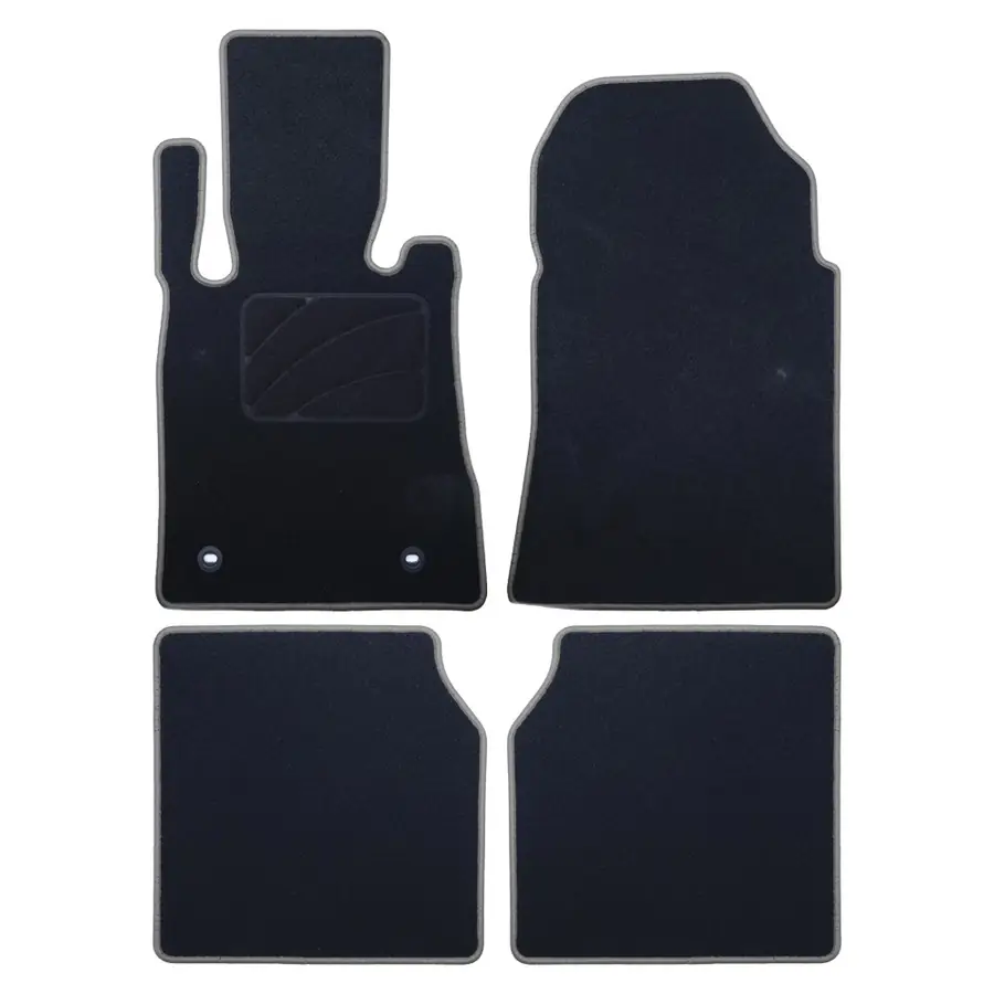 OCC Design Alfombrilla A Medida Mercedes W1401 Clase S Largo (1991-1998) 5Pz Y 5Pz C/P Ribete Gris Oscuro