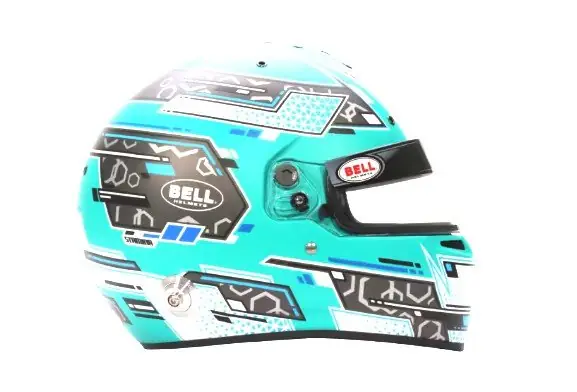 Casco circuito Bell RS7 Stamina antracita/AQUAMARINE (Hans)talla 61+ FIA 8859-2024/SA2020