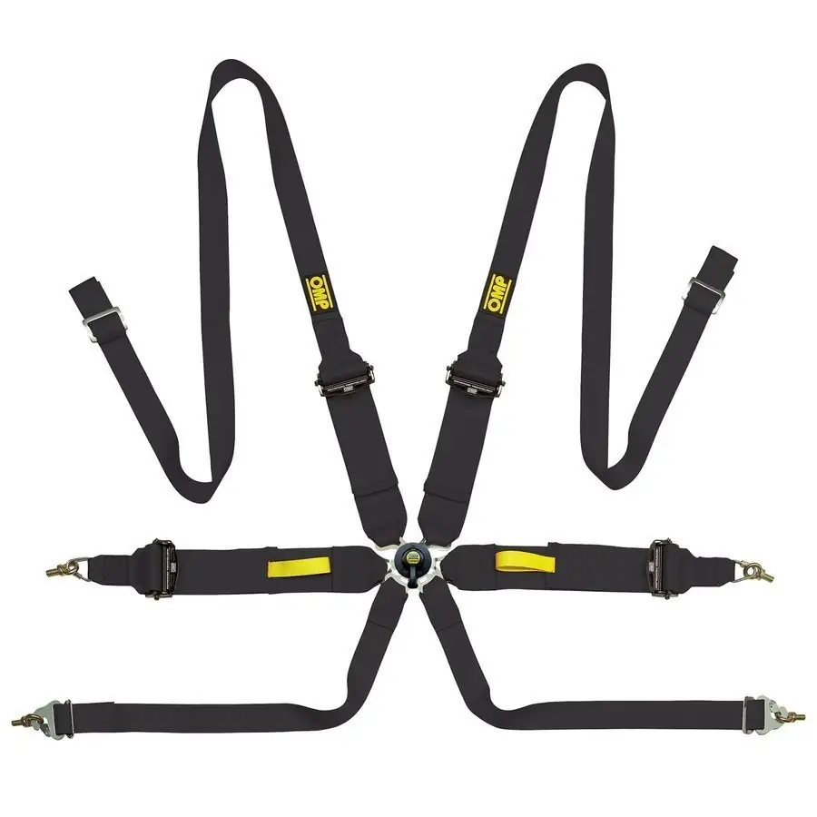 Arnés racing OMP Arnes 6 Puntos Tecnica 3"+2" FIA 8853-2016 - Pull Up negro