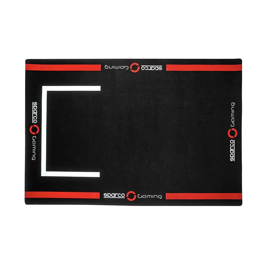 Sparco Alfombra Cockpit 180X120 mm Negro/Rojo