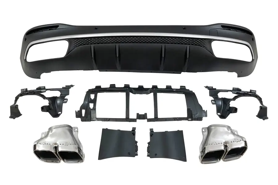 Difusor trasero Mercedes W167 GLE 2020 Colas - Plástico ABS