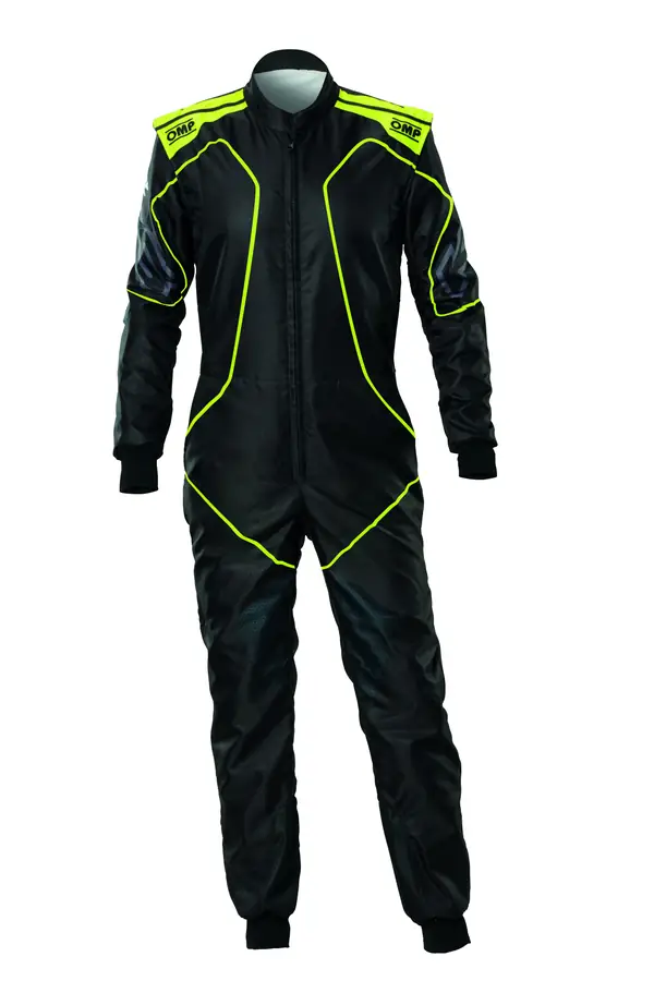Mono karting OMP karting KS-3X Art Style 2 FIA 8877-2022 (Adulto) negro/amarillo flúor talla 46