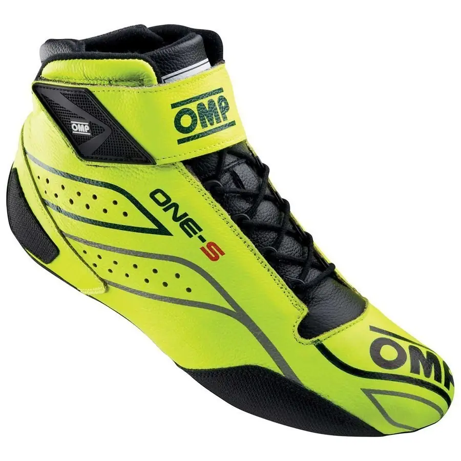 Botines racing OMP ONE-S FIA 8856-2018 amarillo flúor talla 40