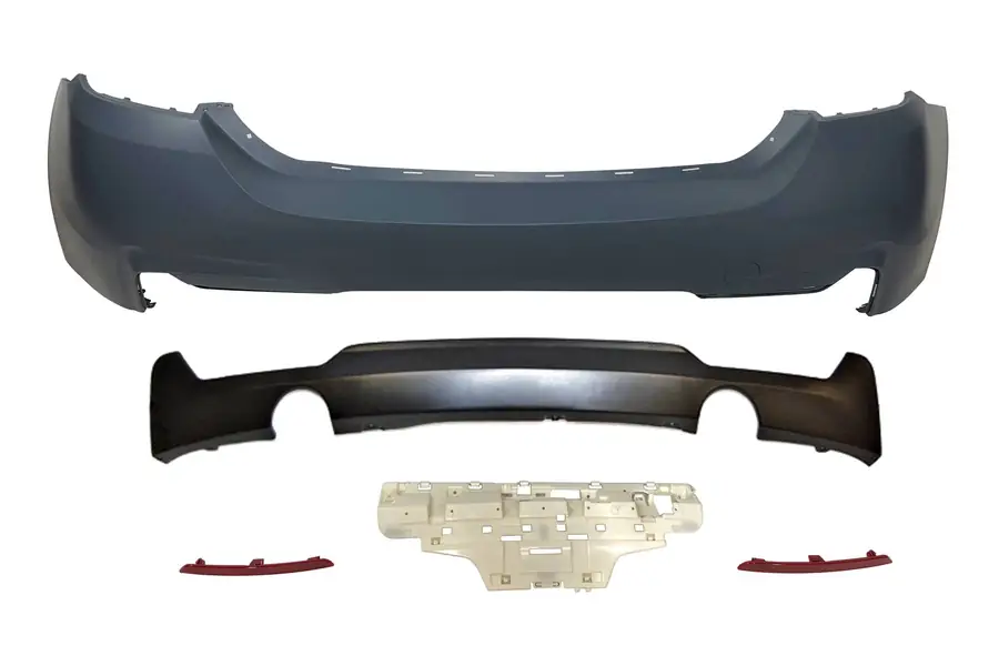 Paragolpes trasero BMW F32 / F33 / F36 Look M-Tech Dos Salidas ABS - Plástico ABS