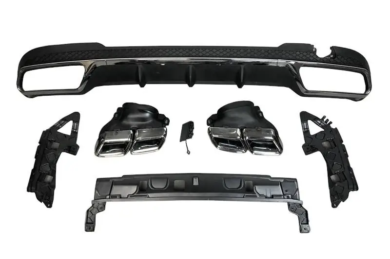 Difusor trasero Mercedes W212 2014-2015 SW / 4P Look AMG E63 - Plástico ABS