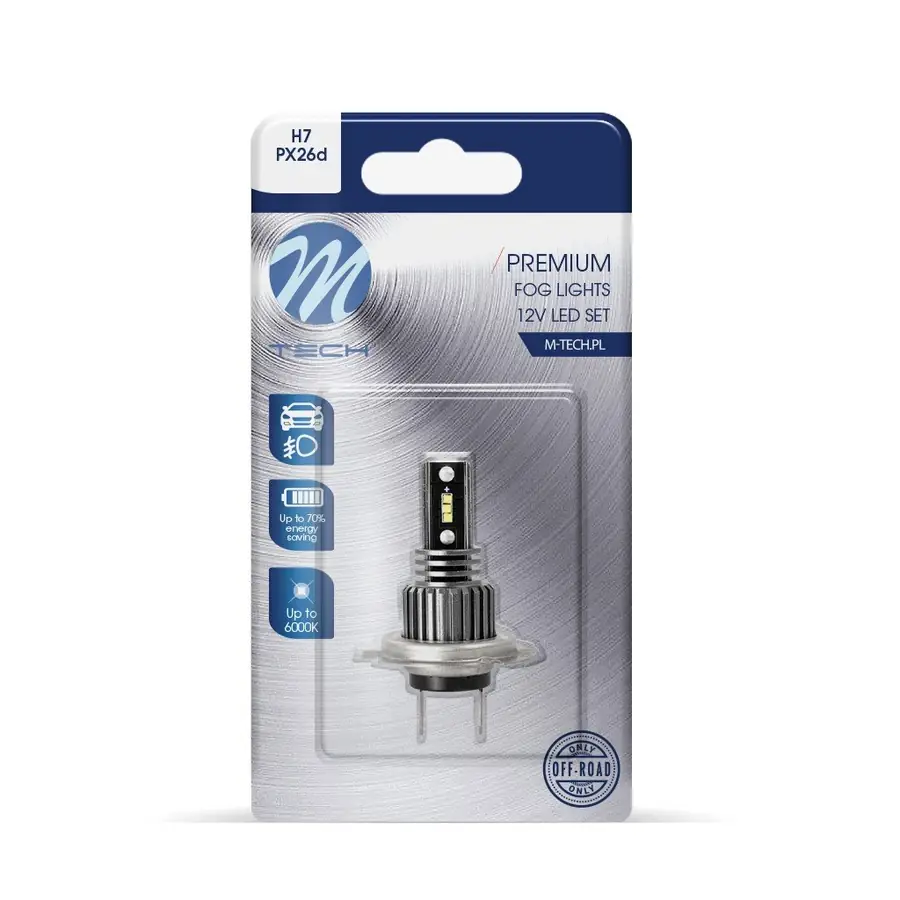 M-Tech Blister 1X LED H7 6X1616 Smd 3W 280Lm Blanco