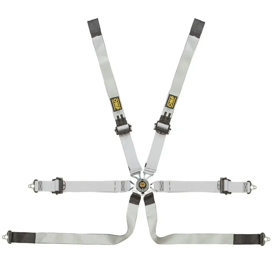 Arnés racing OMP Arnes 6 Puntos ONE-D 2" para Prototipo FIA 8853-2016 negro/blanco