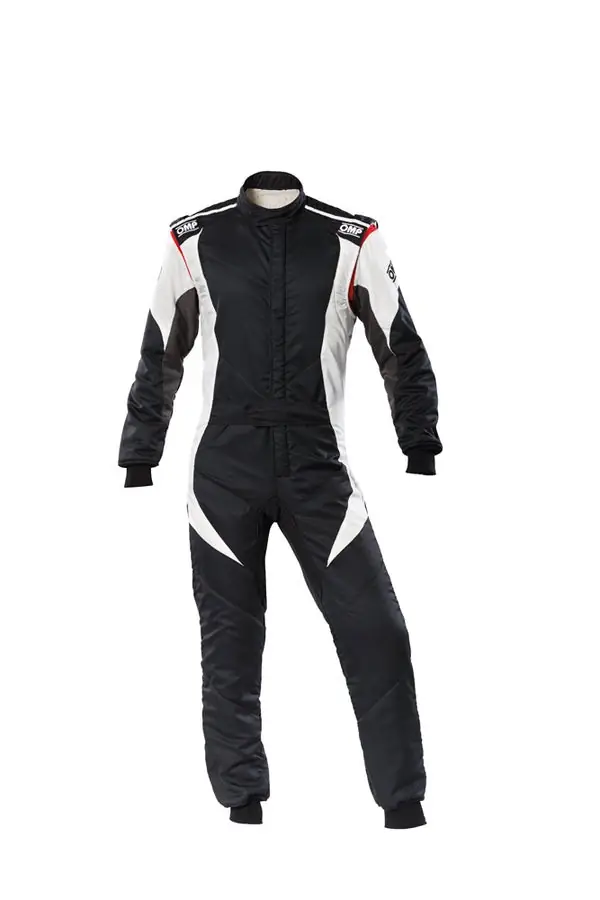 Mono racing OMP First Evo FIA 8856-2018 negro/blanco talla 52