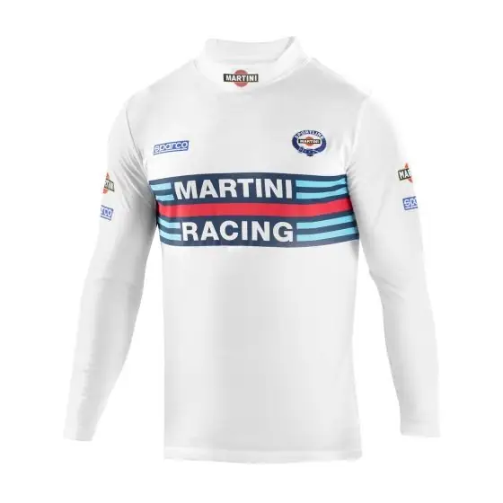 Camiseta Sparco Larga Cuello Alto Long Sleeve Mr talla S blanco