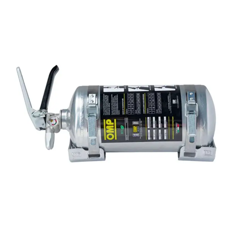 Extintor OMP Manual de Acero Aluminio plata 2,4KG Ecolife Plus