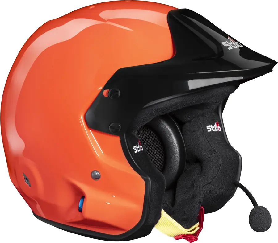 Casco Stilo Venti Trophy Offshore Snell SA2020 FIA 8859-15 (sin Clip HANS) naranja flúor/INTERIOR negro 59