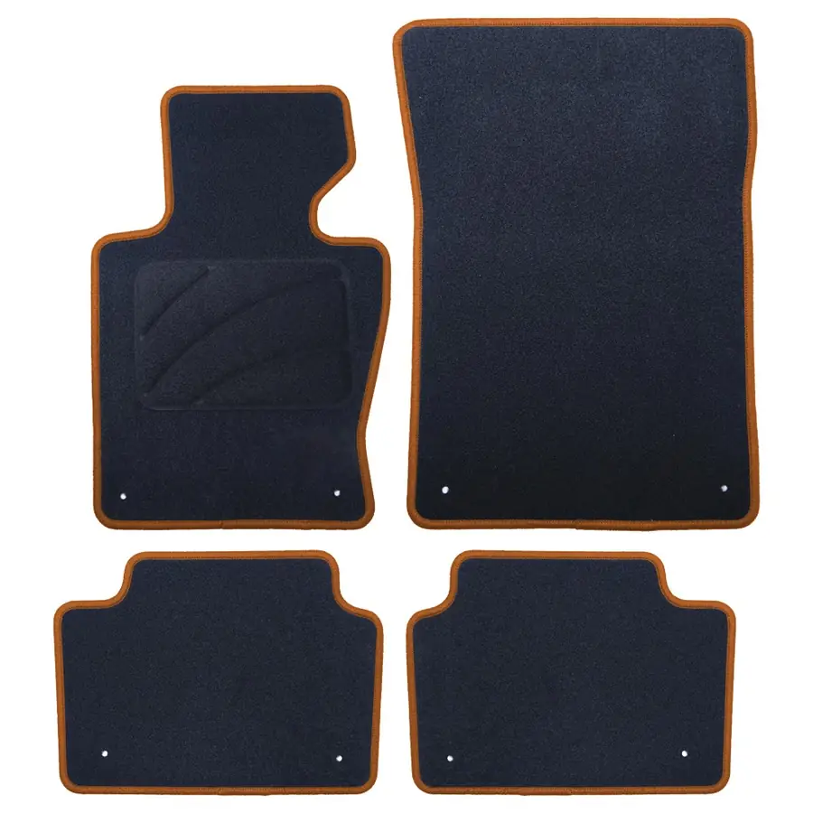 OCC Design Alfombrilla a medida BMW E83 X3 (2004-2010) 5PZ RIBETE AMARILLO