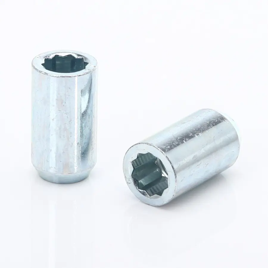Set of Silver Star Lug Nuts 1/2 Unf + Key