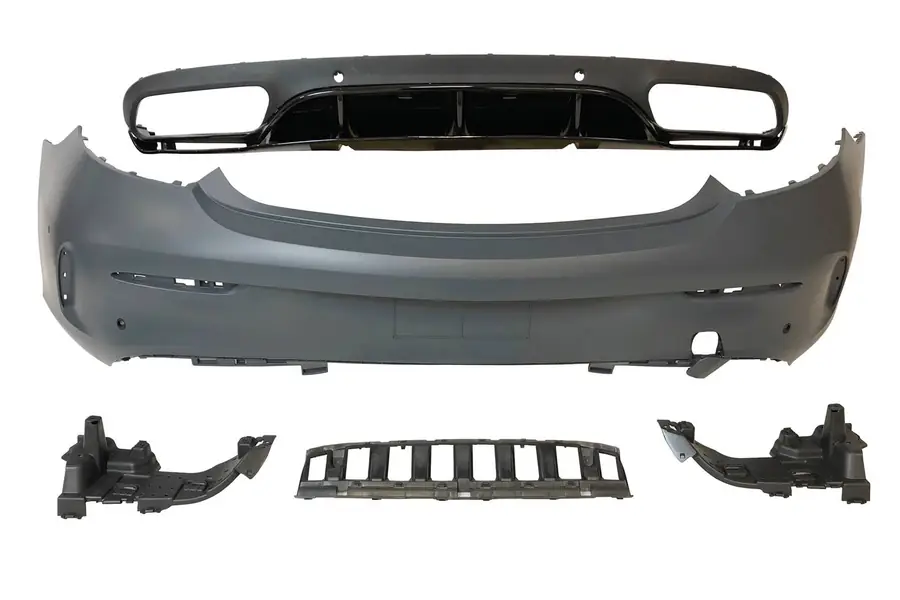 Paragolpes trasero Mercedes W205 Coupe 2014-2020 Look C63 - Plástico ABS