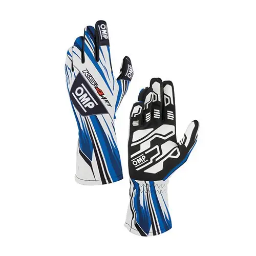 Guantes karting OMP Guantesomp karting KS-4 Art BLANCOS/AZULES talla L