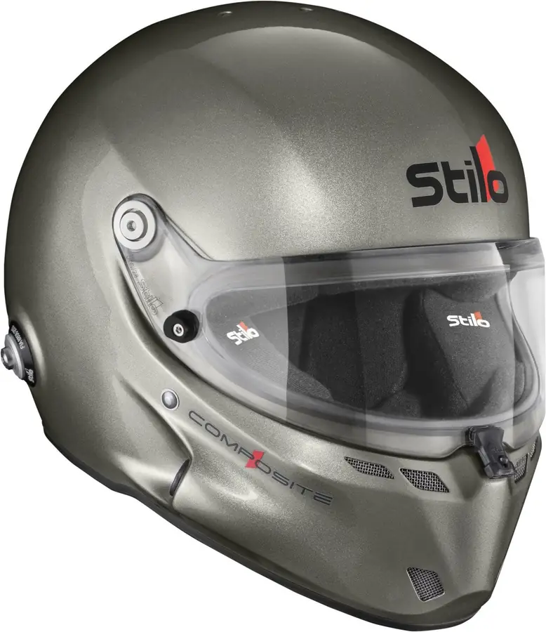Casco circuito Stilo ST6F Turismo Composite titanio FIA 8859-24 SA2020 + HANS talla 58
