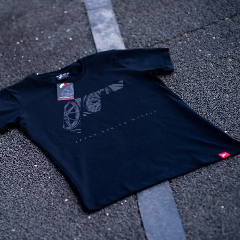 Camiseta JR Logo para hombre, negra, talla S