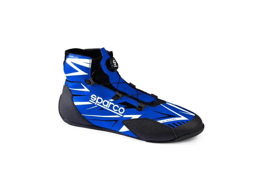 Botines karting Sparco K-RAPID 2025 azul/BLANCA talla 42
