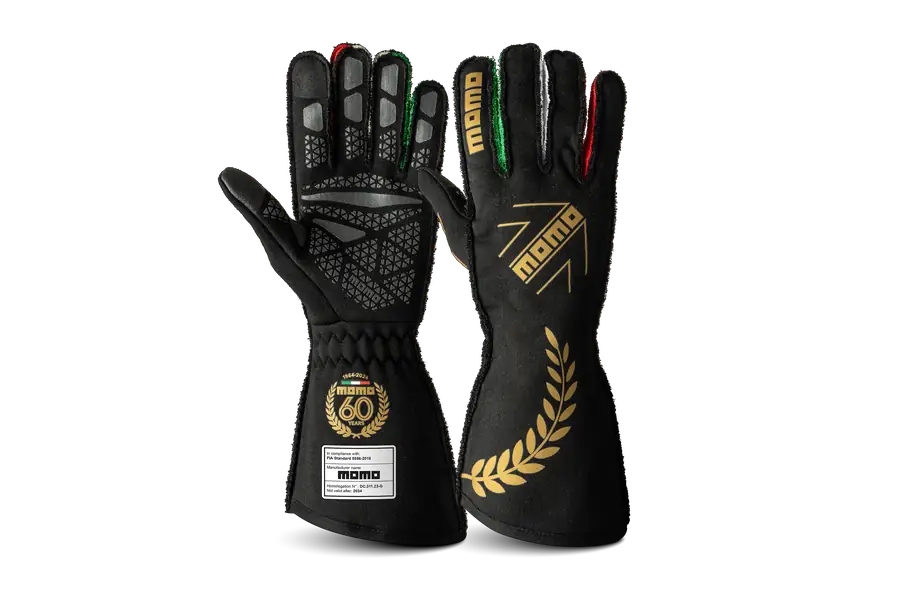 Guantes racing MOMO Corsa Pro Edición Aniversario negro 08