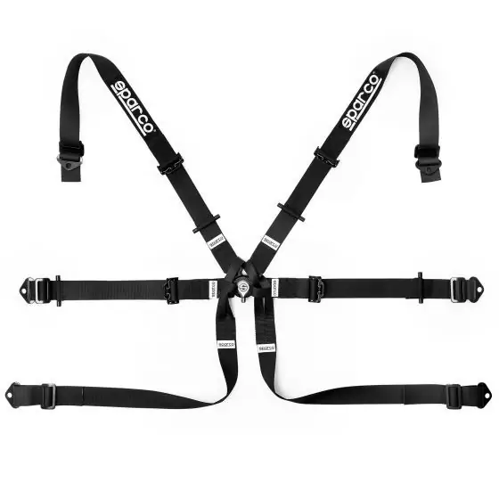 Arnés racing Sparco Arnes 6PT P-2" Formula negro