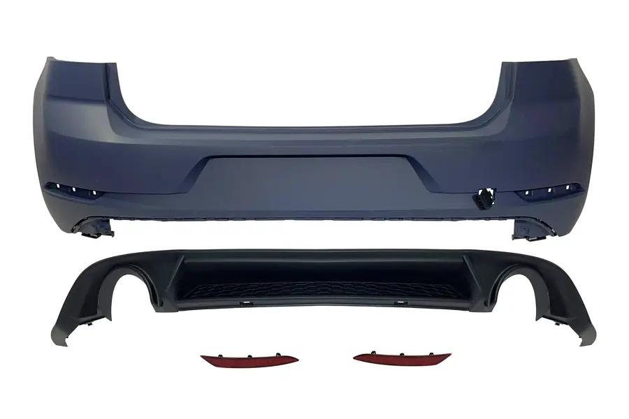 Paragolpes trasero Volkswagen Golf 7 Look 7.5 GTI 2 Salidas ABS - Plástico ABS
