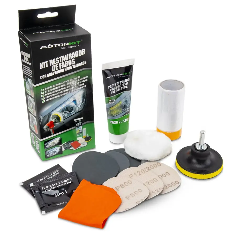 Abc Kit Restaurador Faros Adapt Taladros Motorkit Cs6