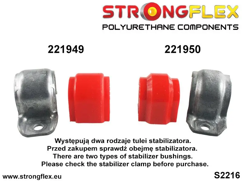Silentblock de suspensión StrongFlex 221949B para StrongFlex Volkswagen Tiguan Ii Ad / Bw 4Motion 16-24