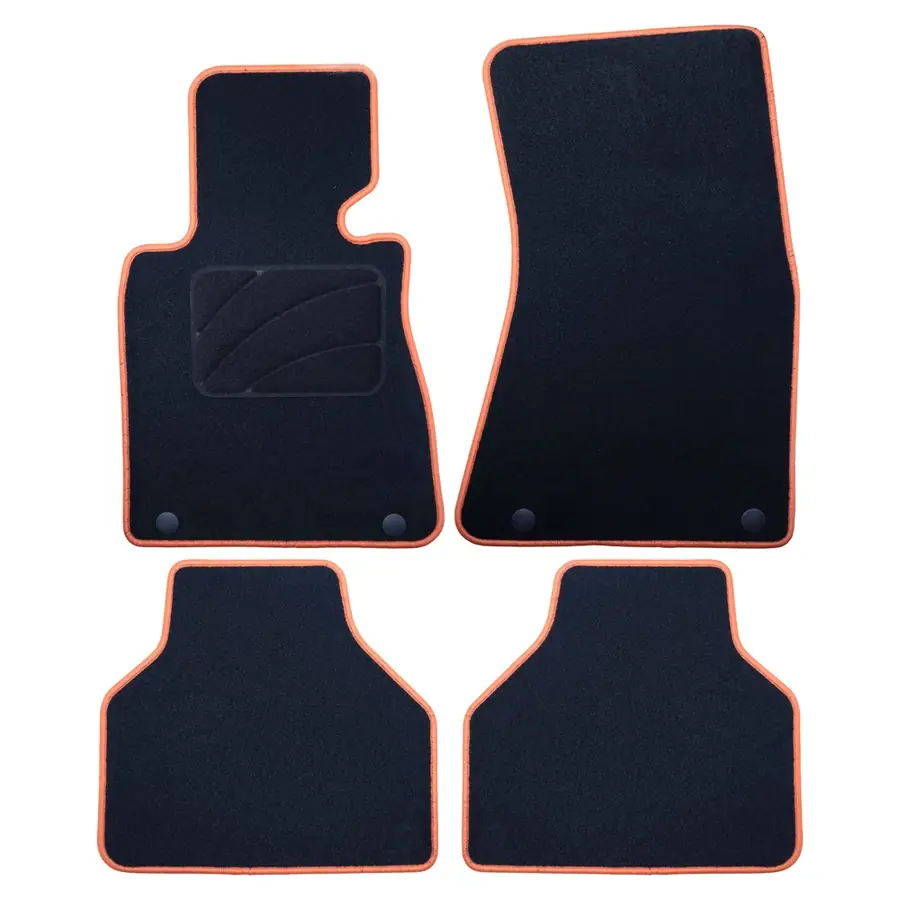 OCC Design Alfombrilla a medida BMW E65 SERIE 7 CORTO (2001-2008) 5PZ RIBETE AMARILLO
