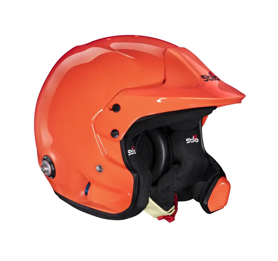 Casco Stilo Wrc Trophy Offshore Snell SA2020 FIA 8859-15 (sin Clip HANS) naranja flúor/INTERIOR negro 54