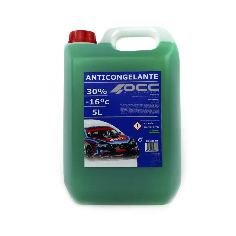 OCC Motorsport Anticongelante Verde 30% -16ºc 5 Litros