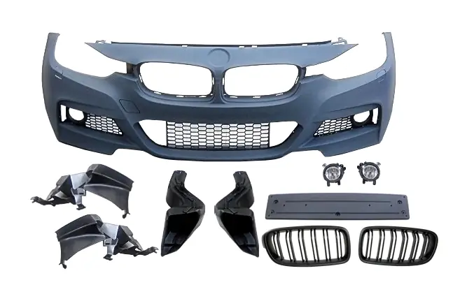 Paragolpes delantero BMW F30 / F31 Look M-Tech Parrilla Antinieblas - Plástico ABS
