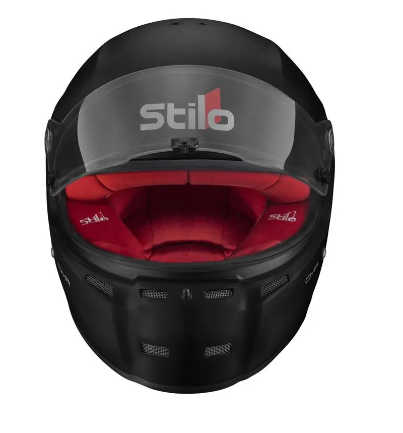 Casco karting Stilo ST5 Cmr negro Mate interior rojo talla 55