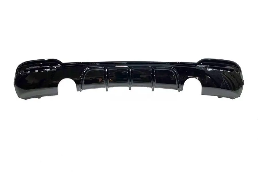 Difusor trasero BMW F34 GT 2 Salidas simples Brillante Negro - Plástico ABS