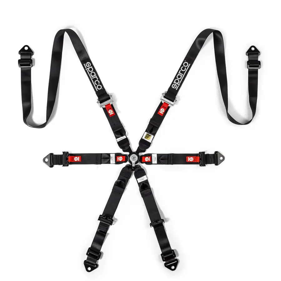Arnés racing Sparco Arnes Prime H-8 6 Pt Fhr negro