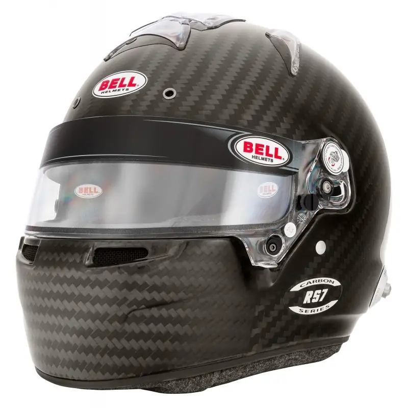 Casco circuito Bell RS7 Carbon (HANS) interior marrón talla 61+ FIA 8859-2024/SA2020